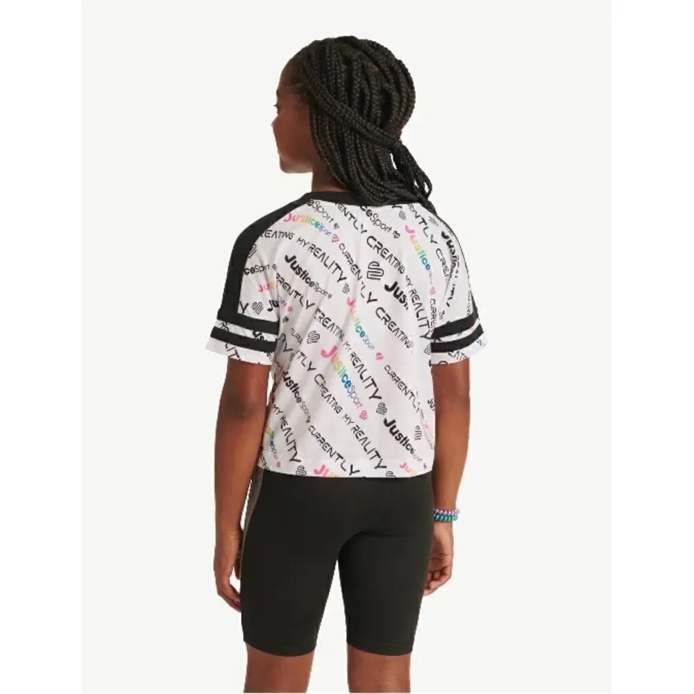 JUSTICE Girls J-Sport Blocked T-Shirts 2-Pack Size XL (16/18)